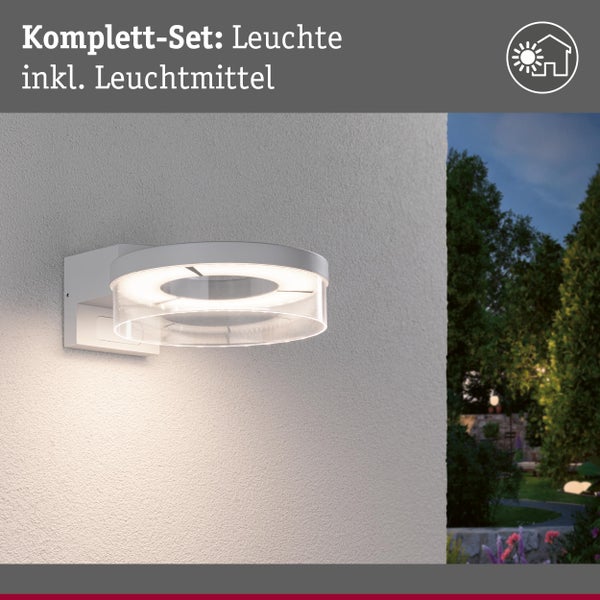 Komplettset Leuchte inklusive Leuchtmittel an Hauswand