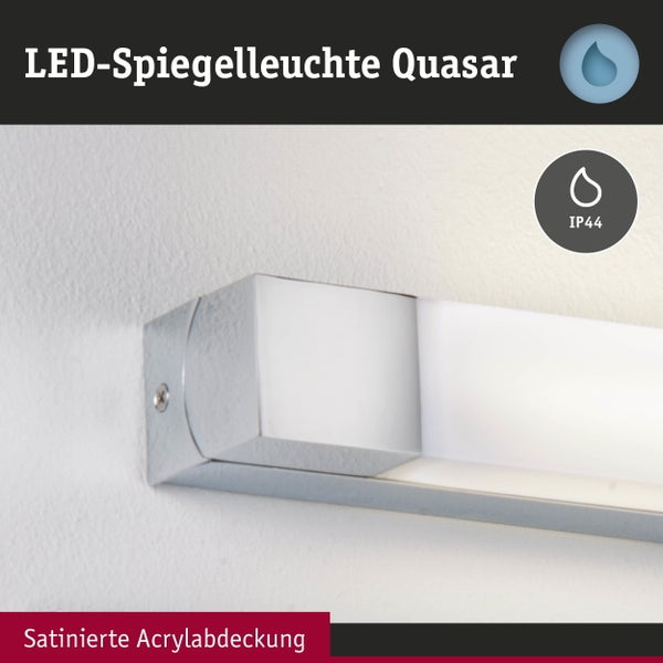 Selection Bathroom LED Spiegelleuchte Quasar IP44 3000K 835lm 230V 10,5W Chrom