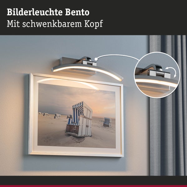 LED Bilderleuchte Bento 3000K 300lm 230V 6W Alu gebürstet