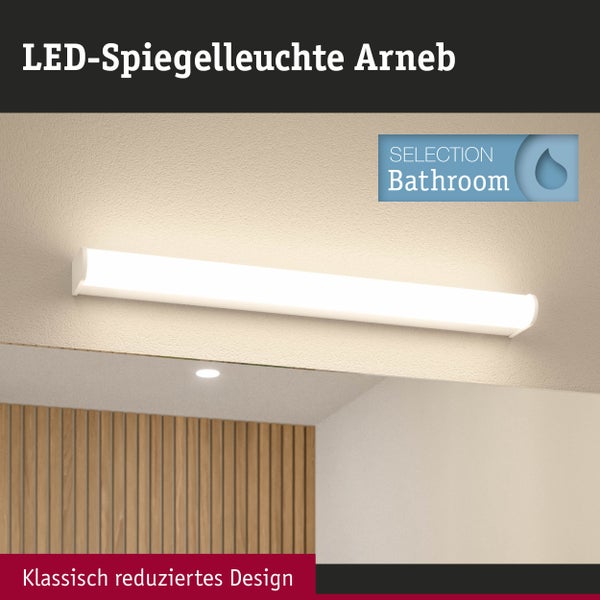 Selection Bathroom LED Wandleuchte Arneb IP44 3000K 1000lm 230V 12,5W Weiß