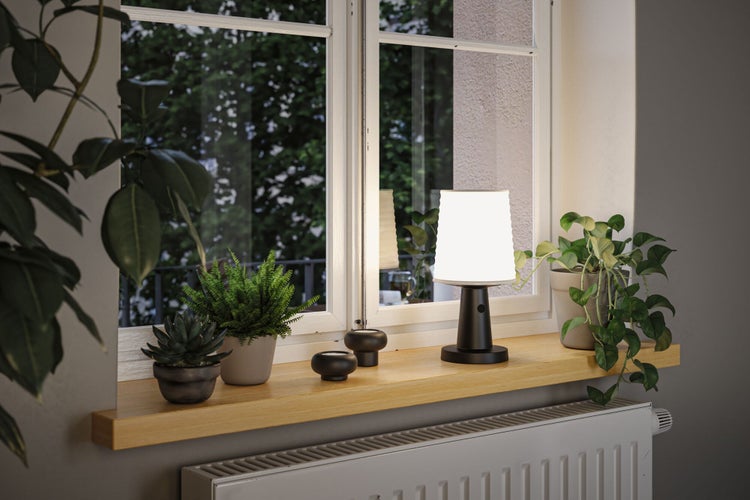 Solar LED Tischleuchte Ilanga IP44 2700K 125lm Anthrazit
