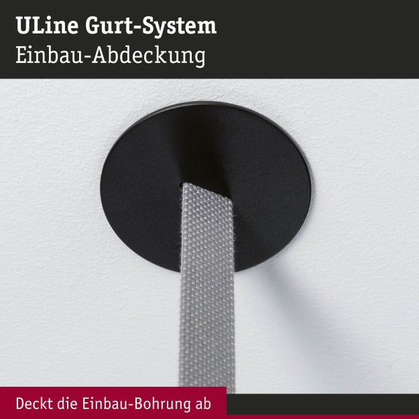 ULine Einbau Abdeckung HxØ 2,7 x 8,5 cm schwarz