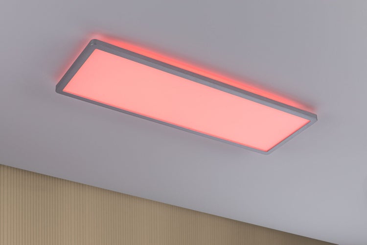 LED Panel Atria Shine Backlight eckig 580x200mm 20W 2000lm RGBW Chrom matt dimmbar