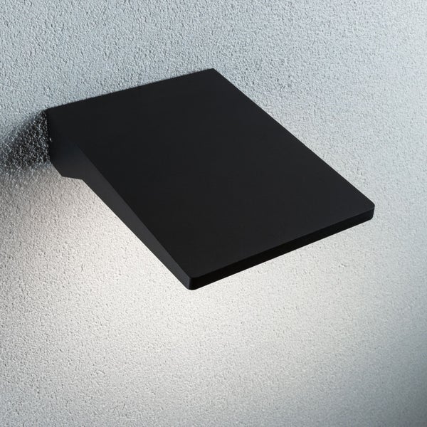 LED Außenwandleuchte Ronea Dämmerungsgesteuerter Bewegungsmelder (IR) IP44 180x250mm 3000K 10,5W 680lm 230V Dunkelgrau Aluminium