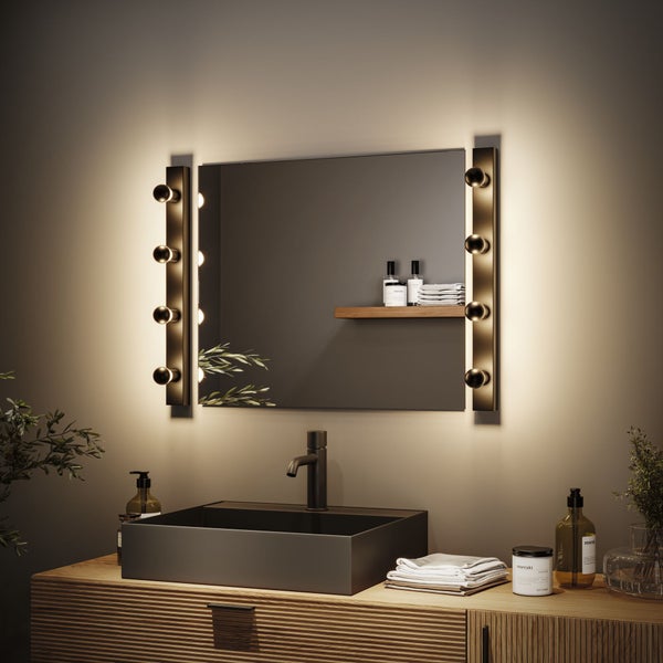 Spiegelleuchte Regula II IP44 E14 230V max. 4x40W dimmbar Schwarz