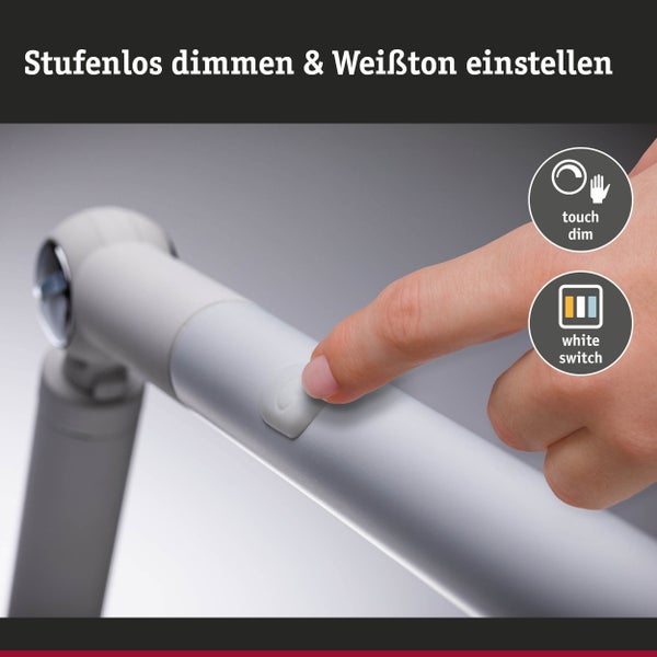 LED Schreibtischleuchte 3-Step-Dim FlexBar White Switch 700lm 9,5W Weiß