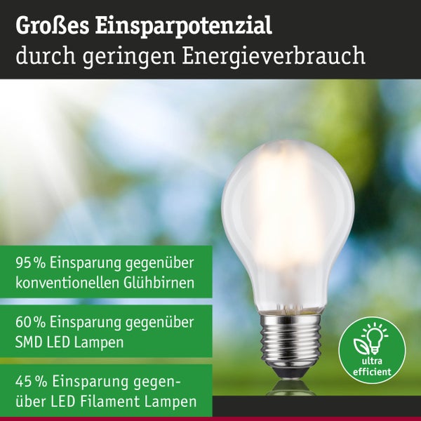 Eco-Line Filament 230V LED Birne E27 Einzelleuchte 1521lm 7,2W 3000K Matt