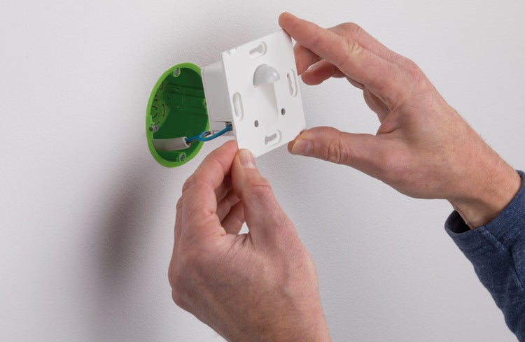 LED Wandeinbauleuchte Wall eckig 78x35mm 1,1W 65lm 230V 2700K Weiß