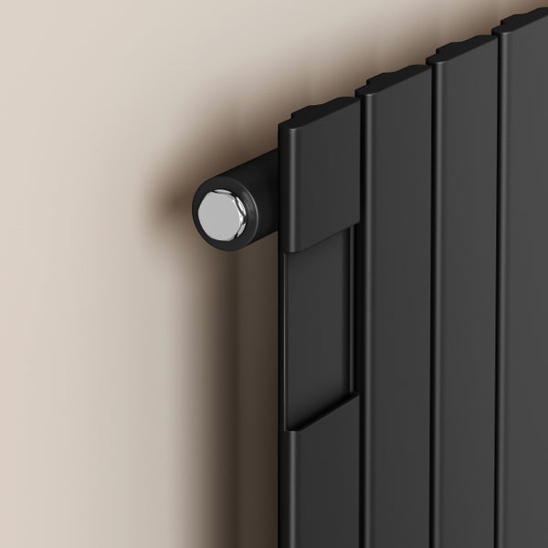 Detailansicht eines Heizkörpers mit glatter Oberfläche