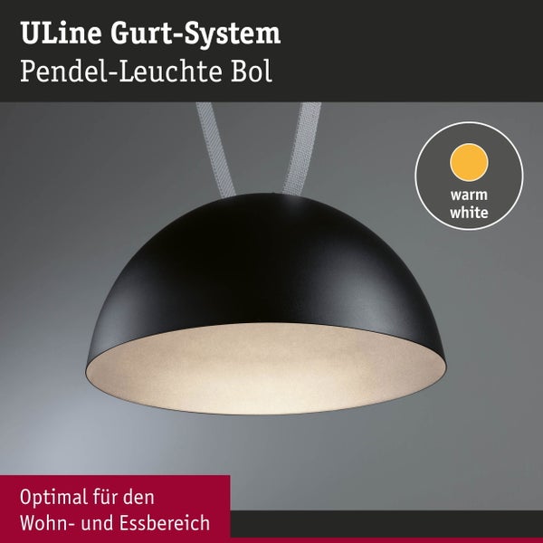 ULine LED Pendelleuchte Bol 300mm 12W Schwarz