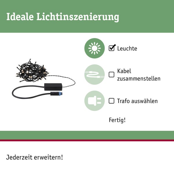 Lichterkette mit Trafo zur idealen Lichtinszenierung