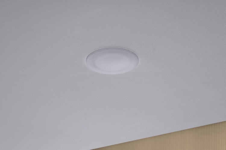 Premium LED Einbauleuchte Suon Basisset IP44 rund 90mm 3x5W 3x450lm 230V dimmbar 2700K Satin, Weiß