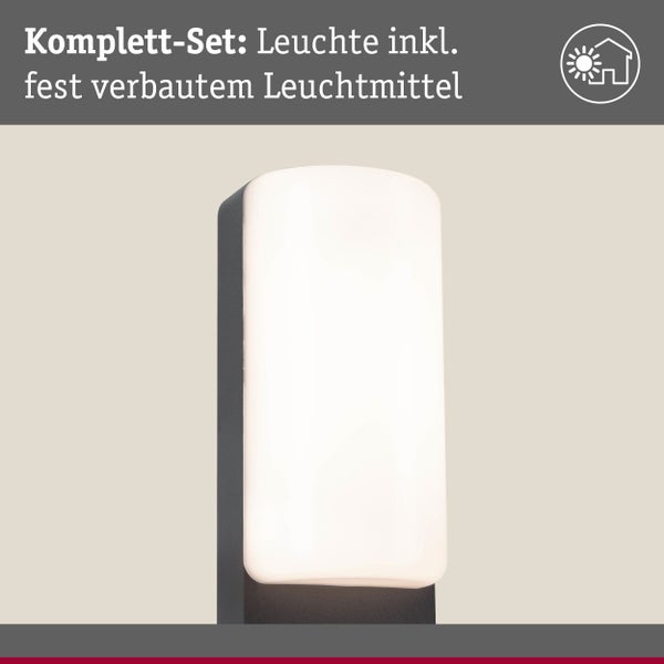 LED Außenwandleuchte Bonnie IP44 93x77mm 3000K 8,5W 560lm 230V Anthrazit Aluminium