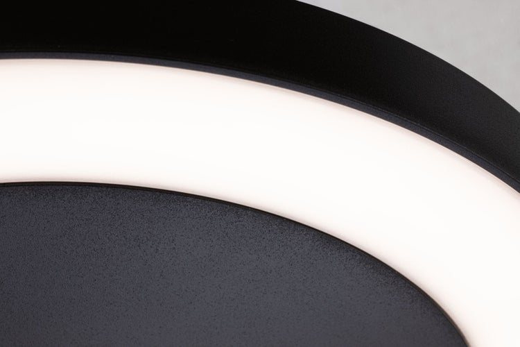 LED Deckenleuchte Circula Dämmerungssensor Dämmerungsgesteuerter Bewegungsmelder (IR) seewasserresistent IP44 rund 320mm 3000K 14W 880lm 230V Anthrazit Kunststoff