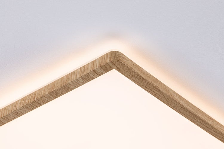LED Panel Atria Shine Backlight IP44 eckig 580x200mm 22W 2300lm 3000K Holzoptik