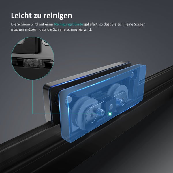 Walk-in-Dusche EMKE Eckdusche Duschabtrennung 140cm Breit 195 cm Höhe, Walk In Duschen, Duschtür mit Seitenwand, 8mm ESG-Sicherheitsglas mit Nano Beschichtung, Schwarz