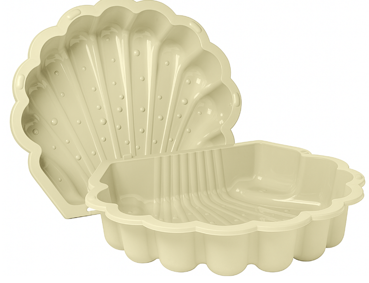 Sandkasten in Muschelform, zweiteilig