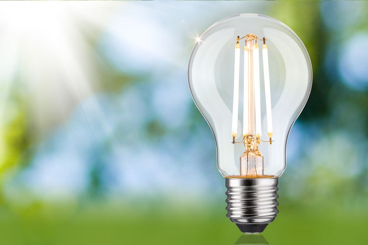 Eco-Line Filament 230V LED Birne E27 Einzelleuchte 1521lm 8,2W 3000K dimmbar Klar