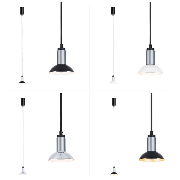 Neordic Pendelleuchte Runa GU10 max. 20W Schwarz, Anthrazit dimmbar