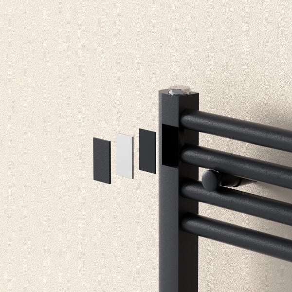 Detailansicht eines Heizkörpers mit Montageelementen