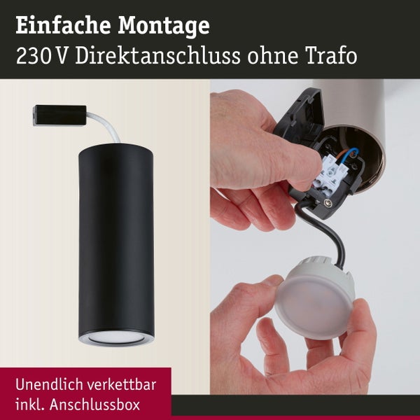 LED Deckenleuchte 3-Step-Dim Barrel 2700K 470lm 230V 6W dimmbar Schwarz matt