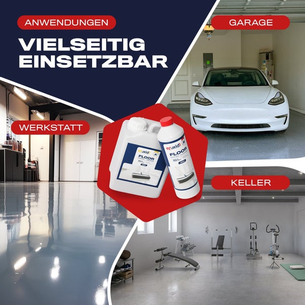 Anwendungsbeispiele für Epoxidharzboden in Werkstatt, Garage und Keller