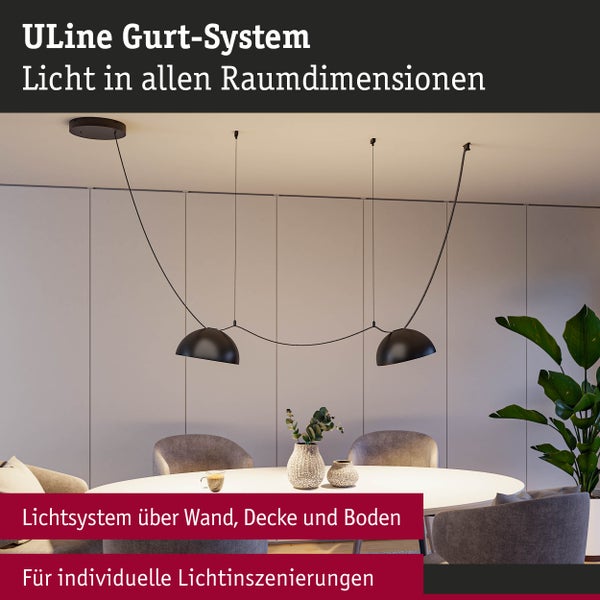 ULine Gurt Abhängung Pendelhalterung 45x15 mm schwarz