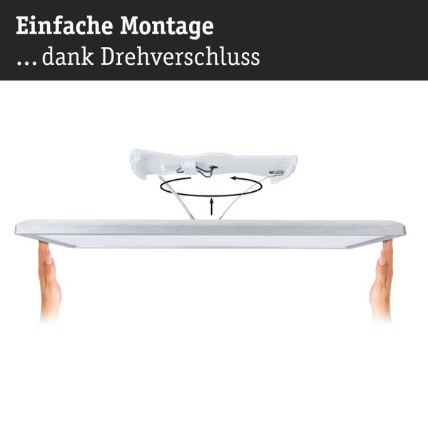 Einfache Montage der Deckenleuchte dank Drehverschluss