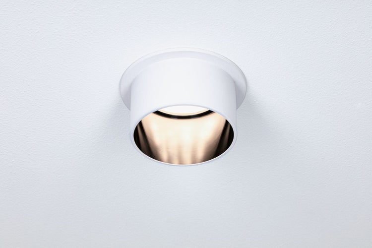 LED Einbauleuchte 3-Step-Dim Gil Coin IP44 rund 68mm Coin 6W 470lm 230V dimmbar 2700K Weiß matt, Schwarz matt