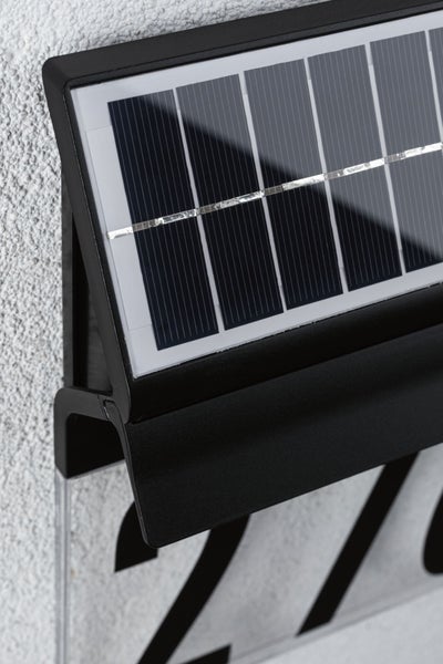 Solar LED Hausnummernleuchte Neda IP44 3000K 14lm Schwarz