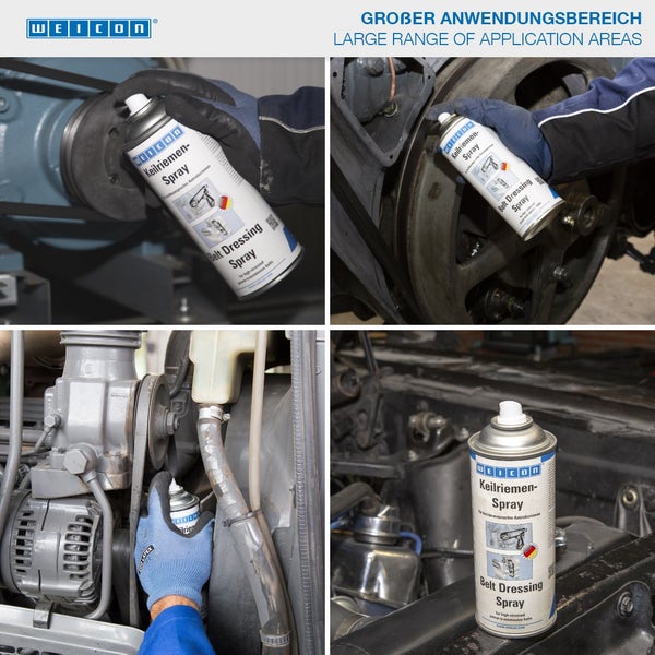 WEICON Keilriemen-Spray|transparente Riemenbeschichtung|400 ml|transparent