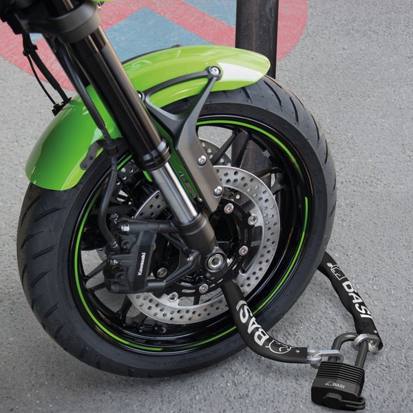 BASI - Stahlkette - ZR 318 - 1100 mm - Kettenglieder 10 mm Stärke - Nylonummantelung - schwarz