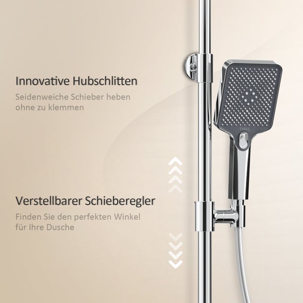 Emke Brausestangenset mit Handbrause und verstellbarem Schieberegler