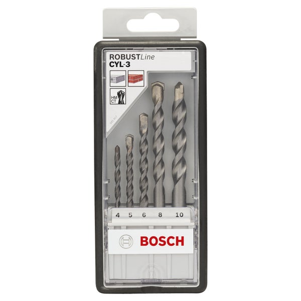 Bosch Robust Line CYL-3 Steinbohrer Set, 5-teilig
