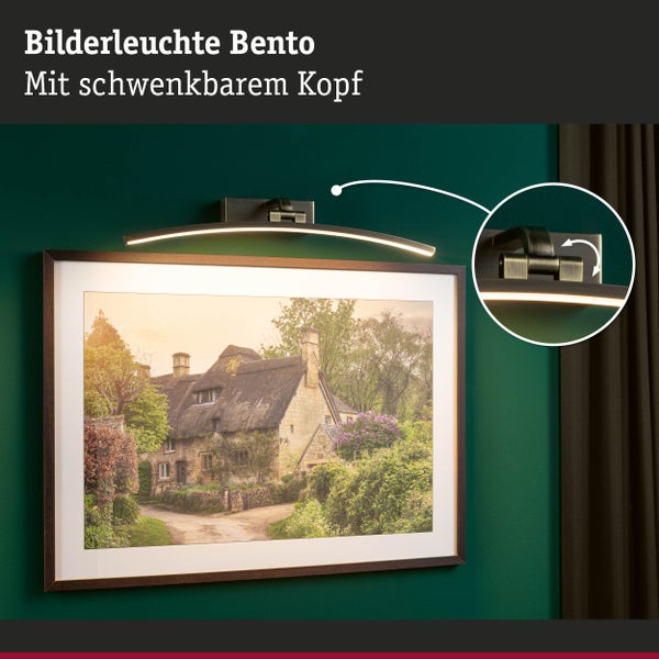 LED Bilderleuchte Bento 3000K 520lm 230V 10W Altmessing