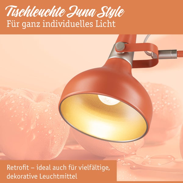 Tischleuchte im Retrodesign mit verstellbarem Arm