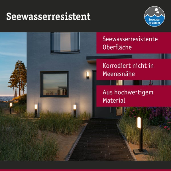 LED Außenwandleuchte Bonnie Dämmerungsgesteuerter Bewegungsmelder (IR) IP44 93x77mm 3000K 8,5W 560lm 230V Anthrazit Aluminium
