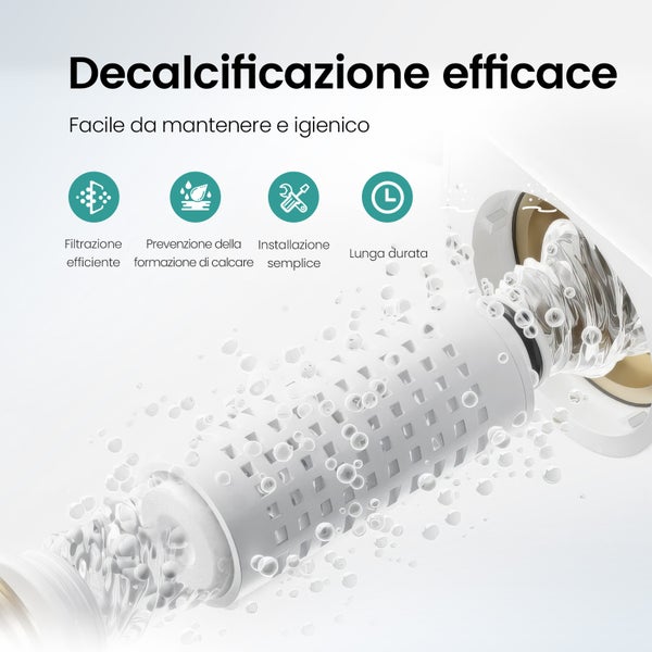 EMKE Duschfilter, PP-Baumwollfilter, Effektive Entchlorung und Entfernung von Verunreinigungen, Einfache Installation, Geeignet für EMKE F11 und F22 Thermostat