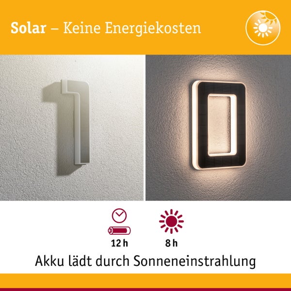 Set Solar LED Hausnummernleuchte inkl. wechselbarer Akku Nummer 10 3000K 2x6lm 2x0,2W Schwarz