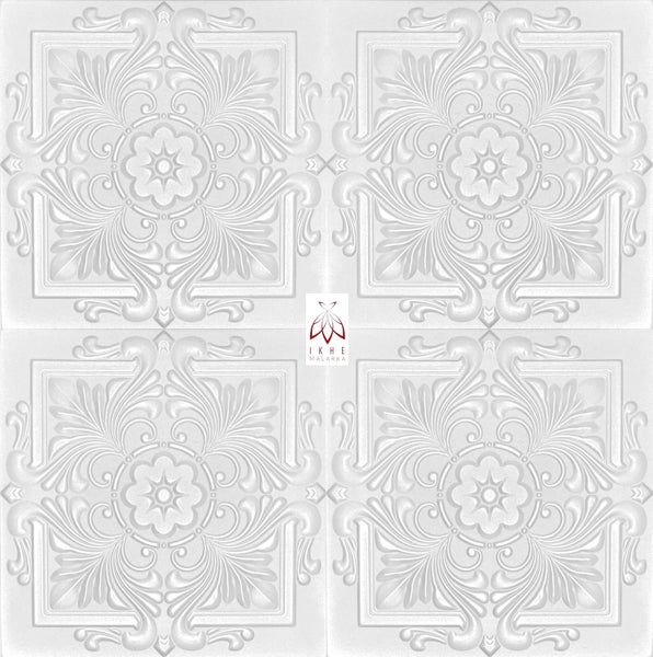 Paneelen aus reines Polystyrol XPS Styropor Deckenpaneelen Wandpaneelen 3mm dick - 50x50cm 0,25m² 08110