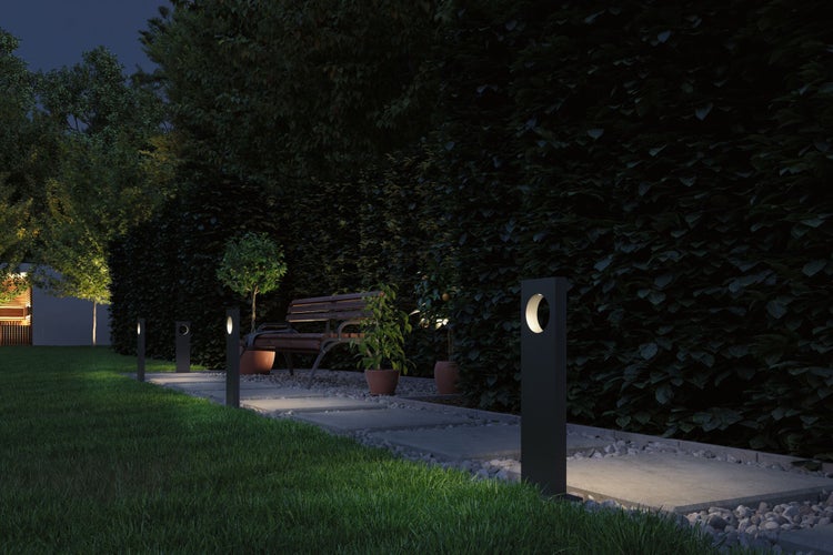 LED Pollerleuchte Ivo IP65 505mm 3000K 5,5W 150lm 230V Grau Aluminium