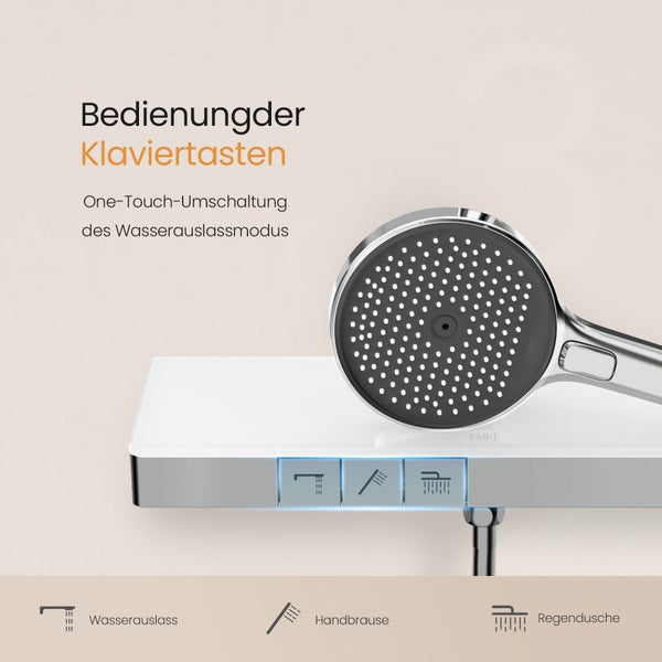 EMKE Handbrause mit Tasten zur Wasserauswahl