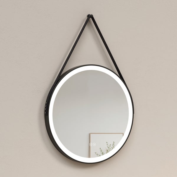 Runder LED Spiegel mit Aufhängung