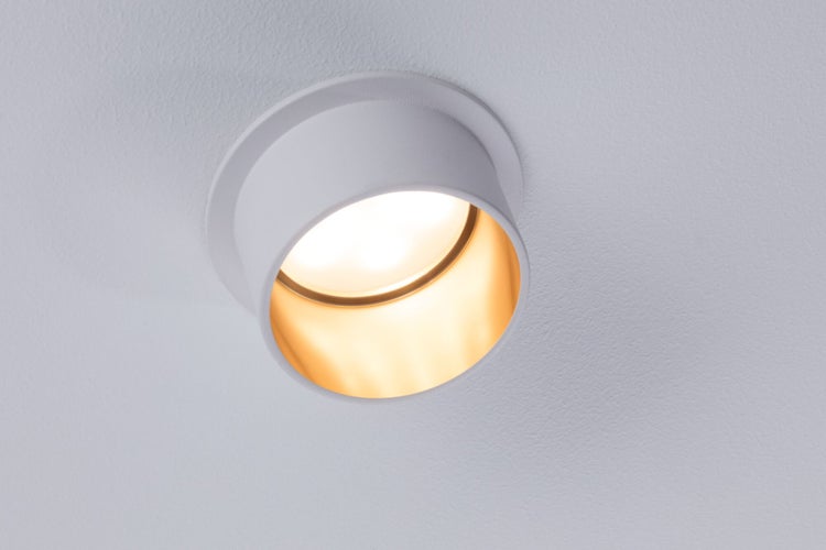 LED Einbauleuchte 3-Step-Dim Gil Coin IP44 rund 68mm Coin 6W 470lm 230V dimmbar 2700K Weiß matt, Gold