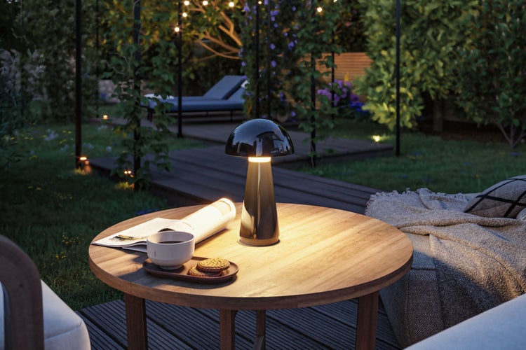 Akkuleuchte 3-Step-Dim Onzo IP44 dimmbar 2700K Schwarz