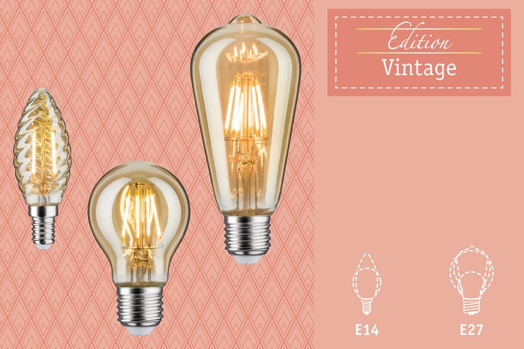Vintage Edition Standard 230V LED Kolben ST64 E27 250lm 5W 1800K dimmbar Gold