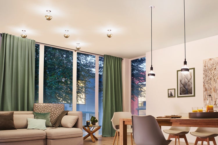 Modern Classic Edition Standard 230V LED Globe Kopfspiegel E27 G125 600lm 6,5W 2700K dimmbar Kopfspiegel Gold