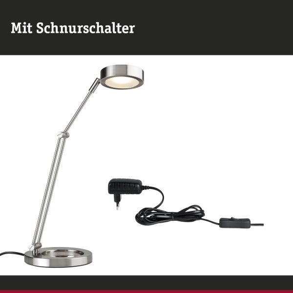 LED Schreibtischleuchte Zed 3000K 359lm 5W Eisen gebürstet