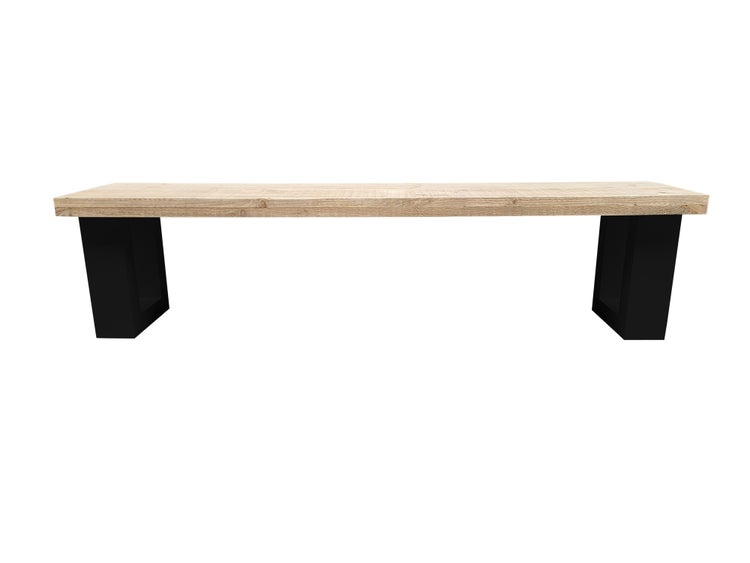 Wood4you - Gartenbank New England Gerüstholz Schwarz 150 cm
