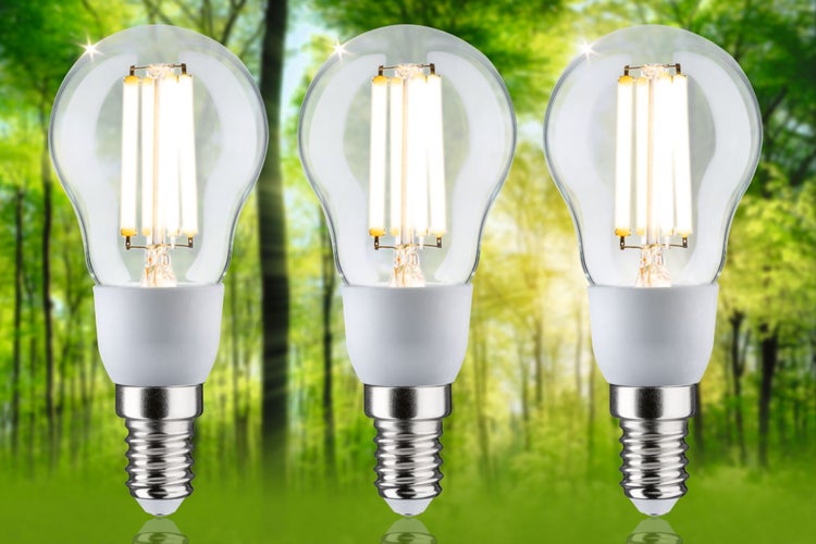 Eco-Line Filament 230V LED Tropfen E14 3er-Set 100mm 3x525lm 3x2,5W 3000K Klar